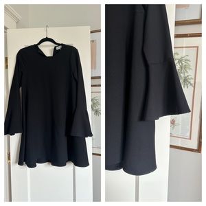 WAYF Black Dress with Bell Sleeves